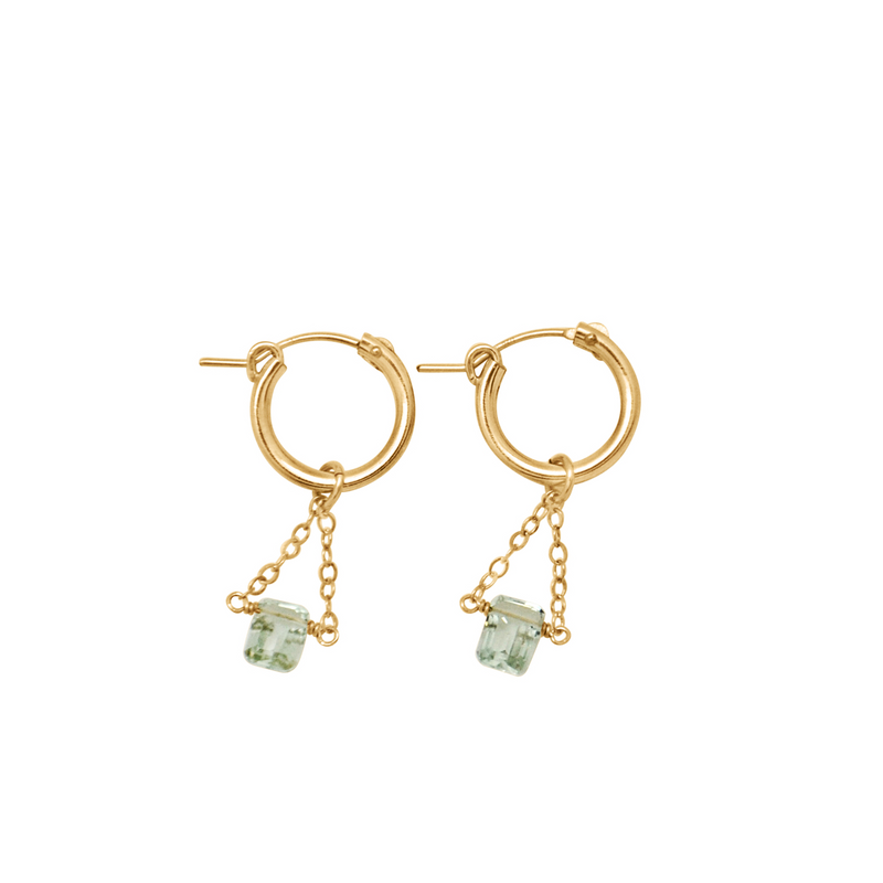Belle Earrings - Green Amethyst