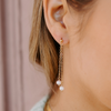 Dazzle Earrings - White Pearl