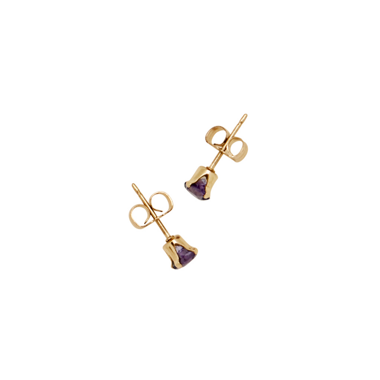 Dot Stud Earrings (Medium) - Amethyst