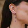 Dot Stud Earrings (Medium) - Amethyst