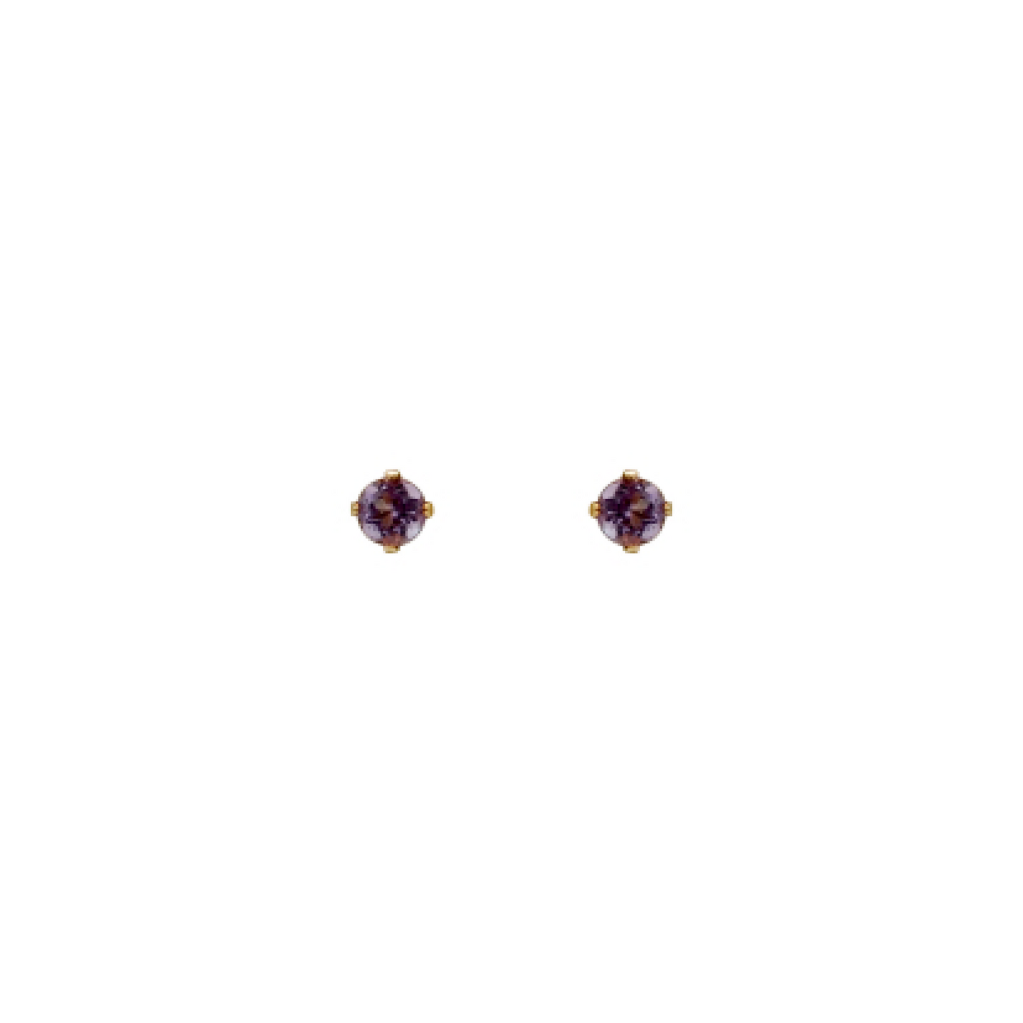 Dot Stud Earrings (Medium) - Amethyst