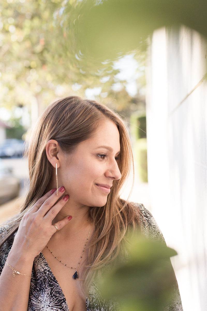 Bar and Chain Earrings