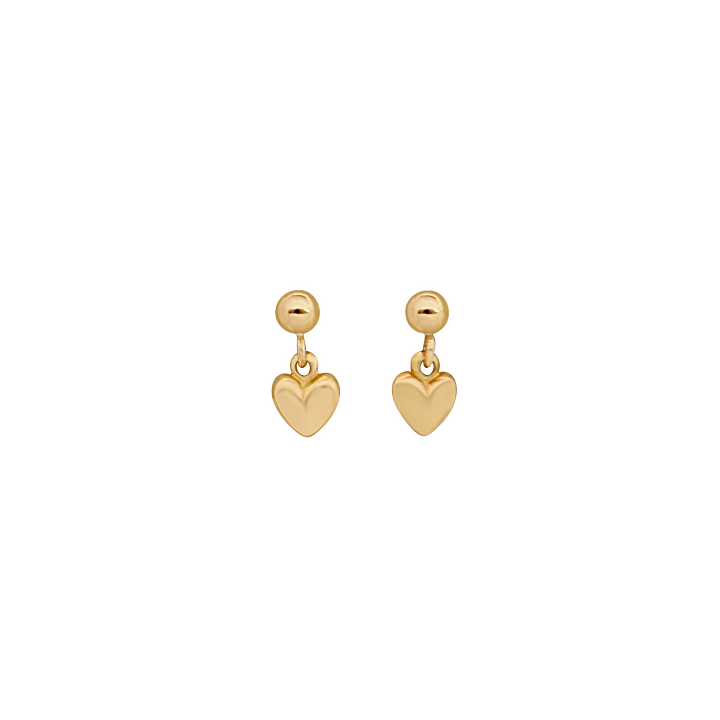 Heart Drop Stud Earrings