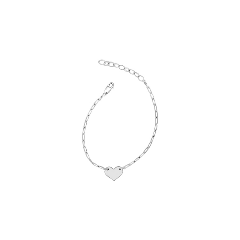 Paper Heart Bracelet (Silver)