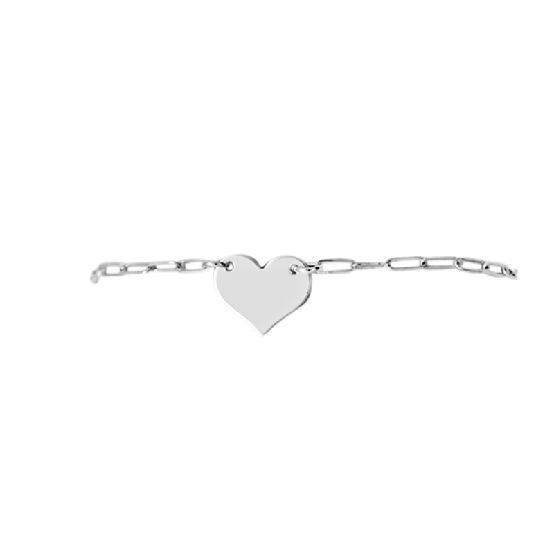 Paper Heart Bracelet (Silver)