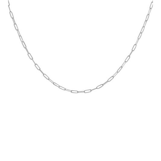 Paperclip Chain Necklace - Small (Silver)