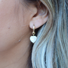 Pearly Heart Drop Hoops
