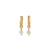 Peridot Drop Hoop Earrings