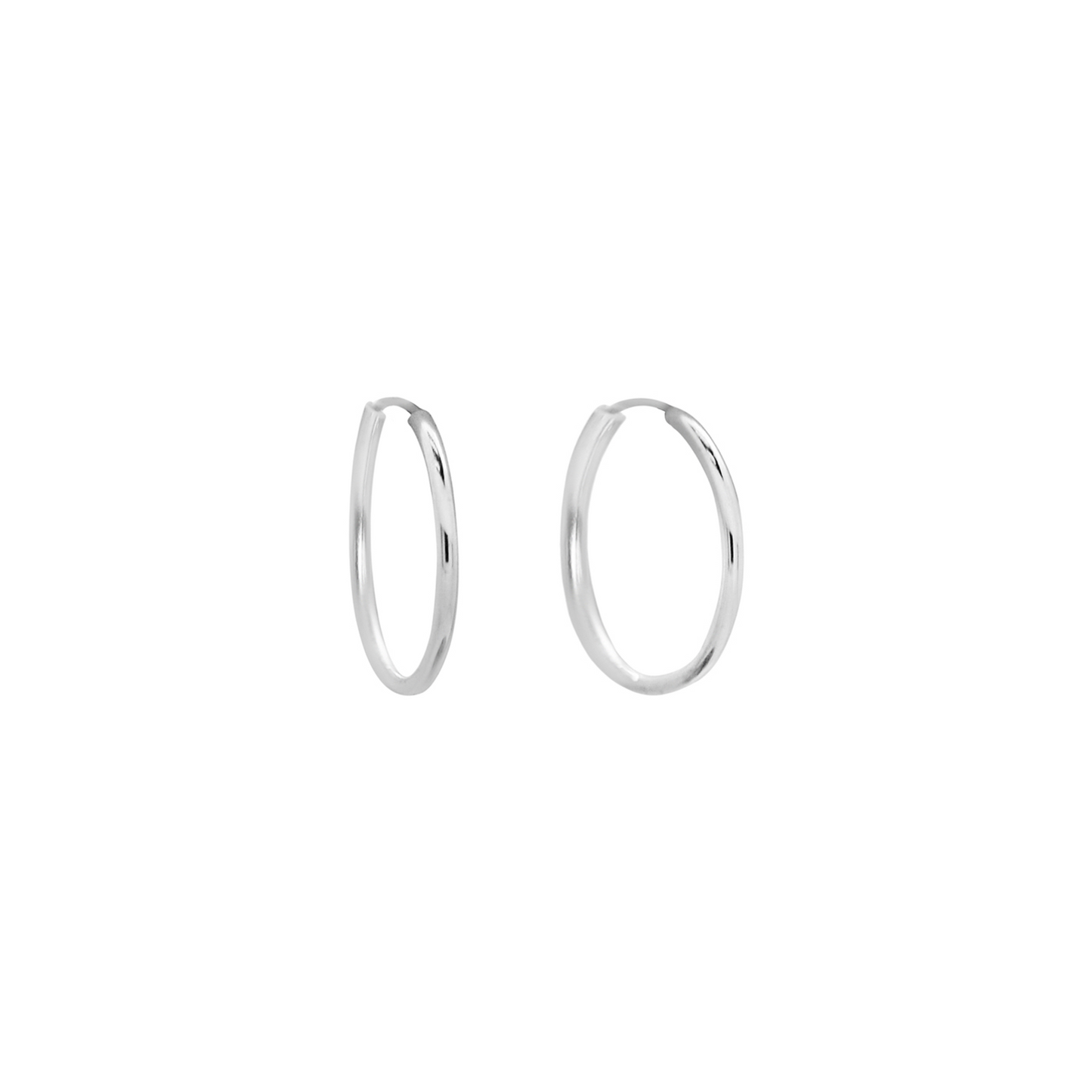Plain Jane Hoops - Small (Silver)