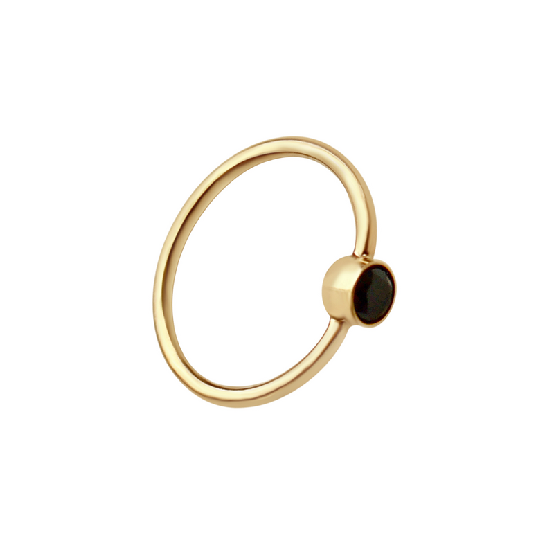 Classic Jewel Ring - Black Spinel