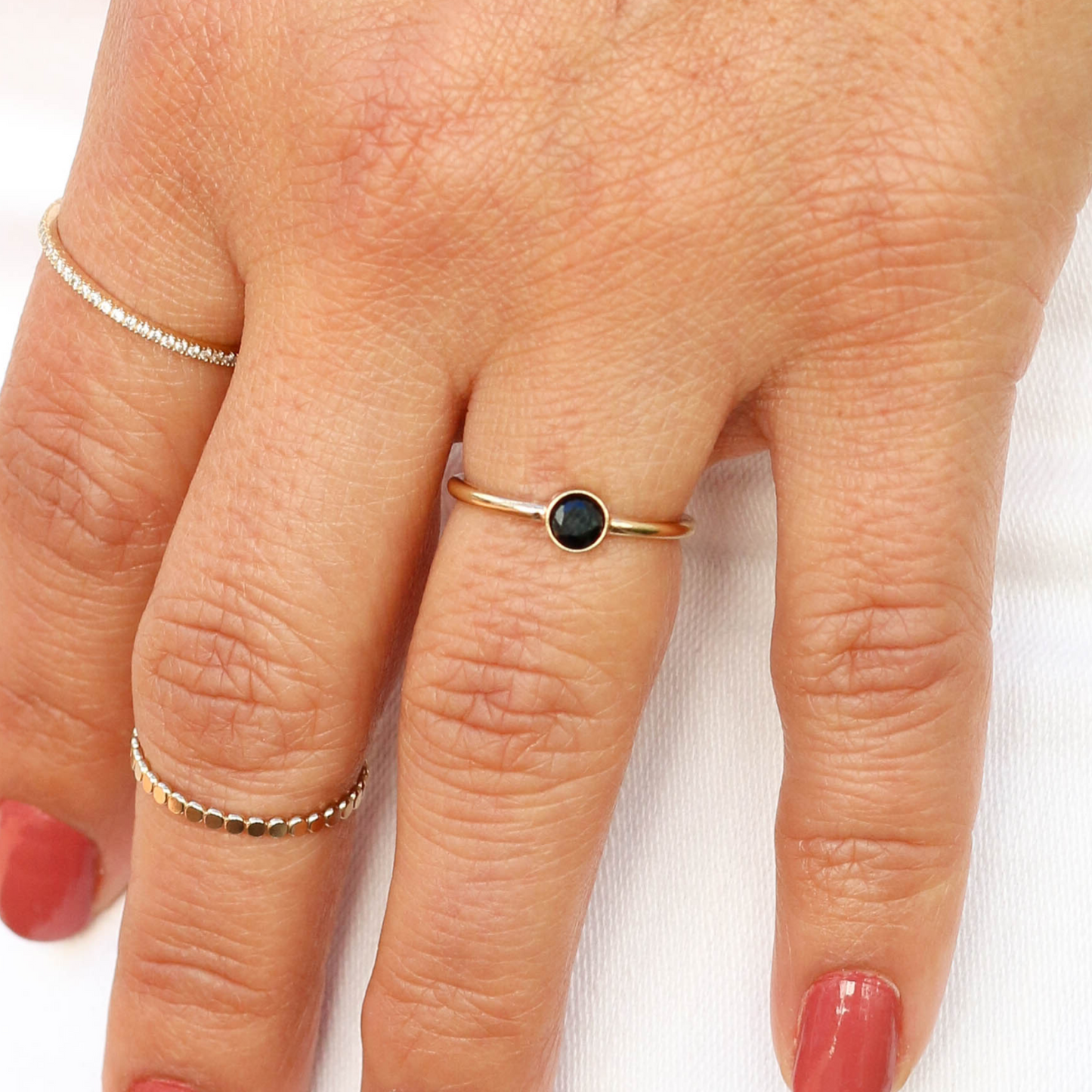 Classic Jewel Ring - Black Spinel