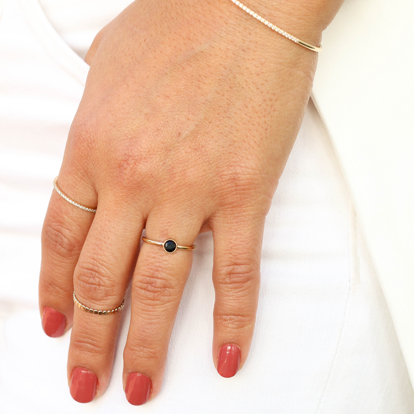 Classic Jewel Ring - Black Spinel