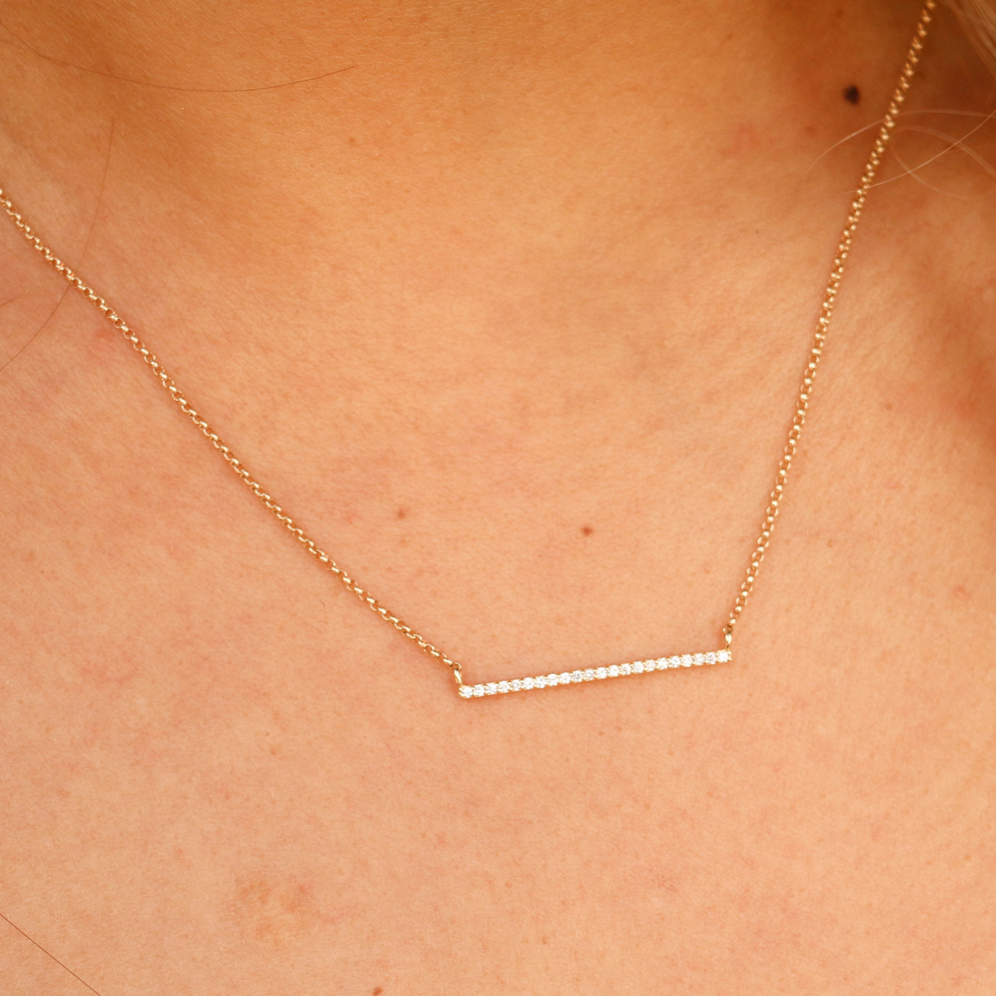 Diamond Bar Necklace