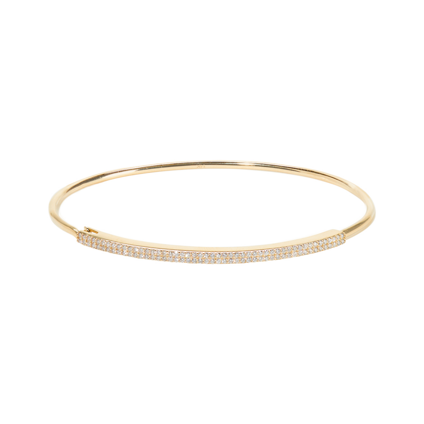 Regal Diamond ID Bangle Bracelet