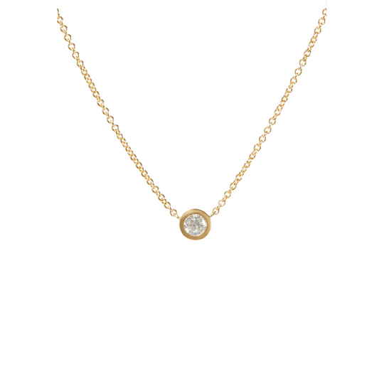 Round Diamond Solitaire Necklace