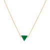 Trinity Triangle Necklace - Green Aventurine