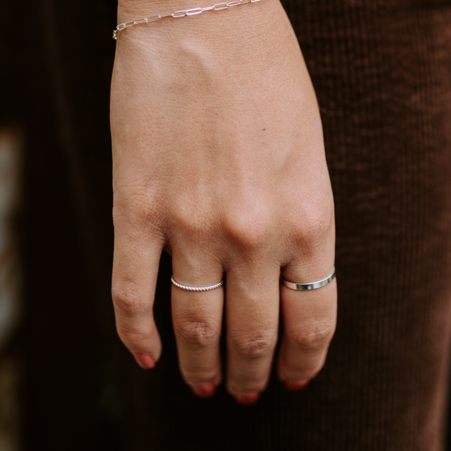 Twisted Stacking Ring (Silver)