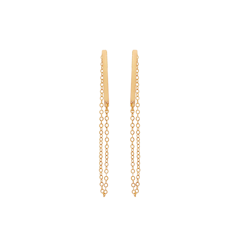 Bar and Chain Earrings