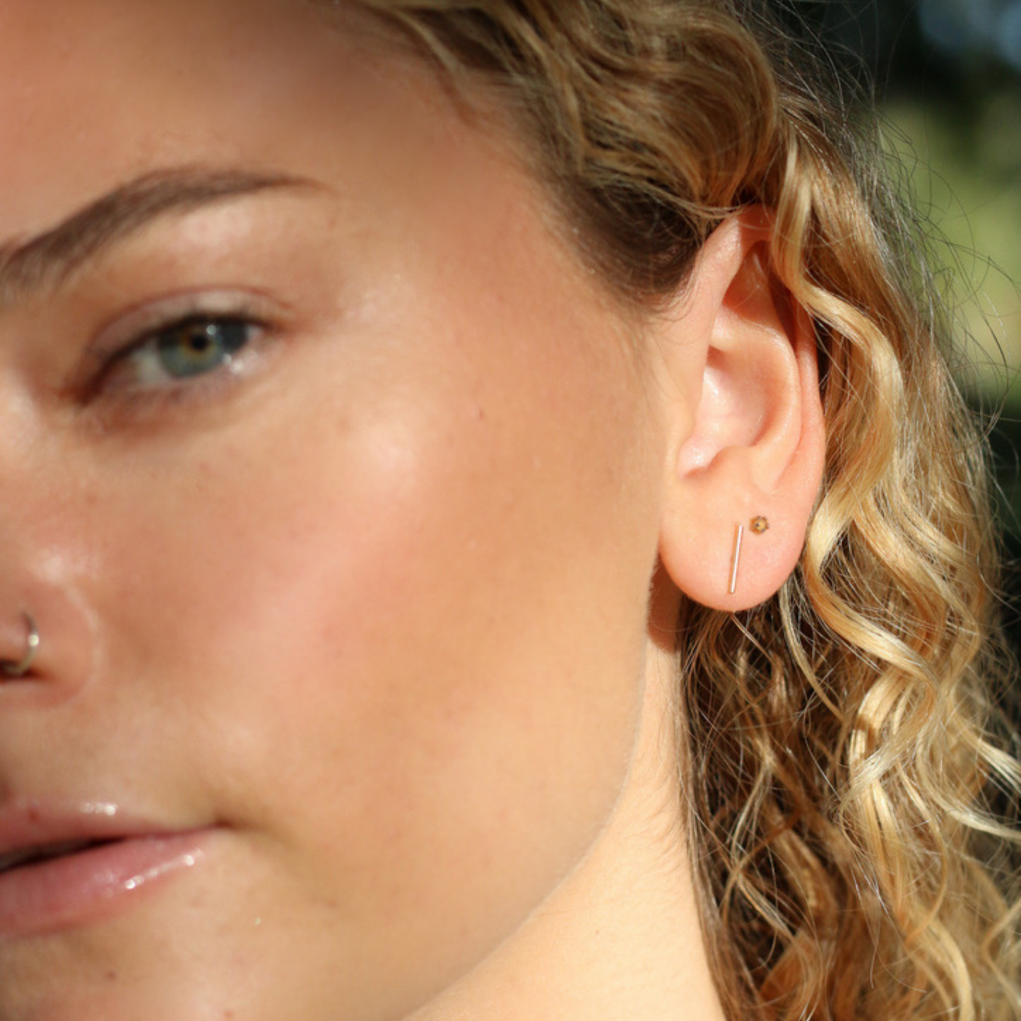 Bar Stud Earrings